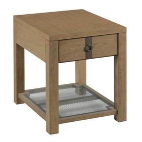 Hammary Light Stain Natural Pecan Drawer End Table