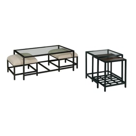 Hammary Mackintosh Black Nesting 3pc Coffee Table Set