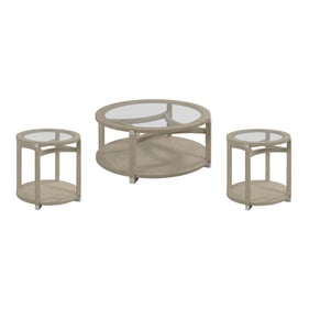 Hammary Solstice Soft Beige 3pc Coffee Table Set