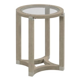 Hammary Light Stain Soft Beige Chairside Table