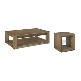 Hammary Paulson Washed Sand 3pc Coffee Table Set