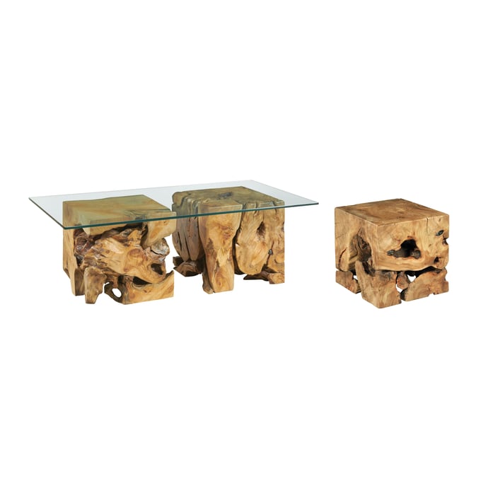 Hammary Hidden Treasures Natural 3pc Coffee Table Set HAM-090-1015-OCT-S1