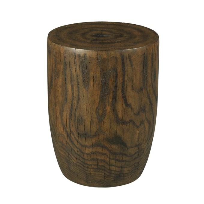 Hammary Dark Stain Oak Grain Drum End Table HAM-090-1051