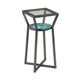 Hammary Hidden Treasures Black Carroll Square Accent Table