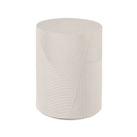 Hammary Hidden Treasures White Venetto Tall Drum Table