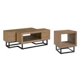 Hammary Hidden Treasures Taupe 3pc Coffee Table Set