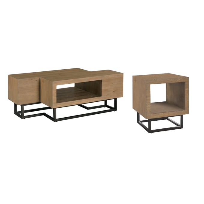 Hammary Hidden Treasures Taupe 3pc Coffee Table Set HAM-090-OCT-S1