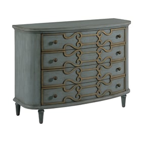 Hammary Hidden Treasures Blue Gray Ribbon Hall Cabinet