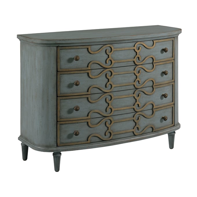 Hammary Hidden Treasures Blue Gray Ribbon Hall Cabinet HAM-090-1159