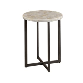 Hammary Hidden Treasures White Black Onyx Accent Table