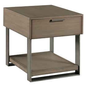 Hammary Medium Stain Oak Veneer End Table