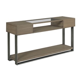 Hammary Medium Stain Oak Veneer Drawer Sofa Table