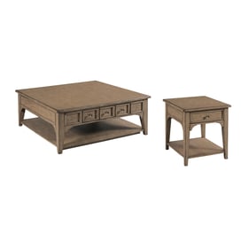 Hammary Carmine Latte Beatrix 3pc Square Coffee Table Set