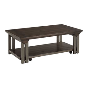 Hammary Dark Stain Rubbed Black Coffee Table