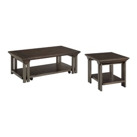 Hammary Ketchum Hamilton Rubbed Black 3pc Coffee Table Set