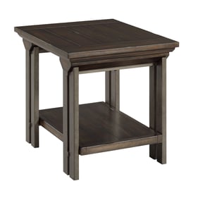 Hammary Dark Stain Rubbed Black End Table