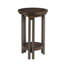 Hammary Dark Stain Rubbed Black Chairside Table