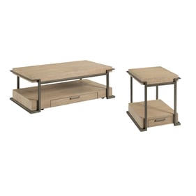 Hammary Huron Blonde Oak 3pc Coffee Table Set