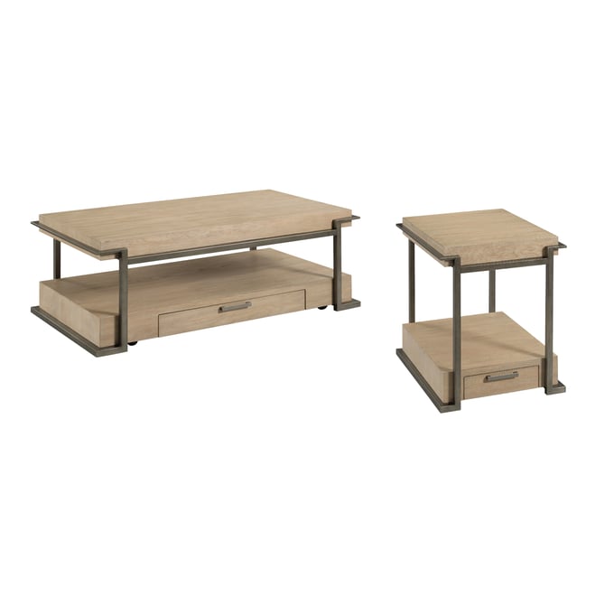 Hammary Huron Blonde Oak 3pc Coffee Table Set HAM-179-910-OCT-S1