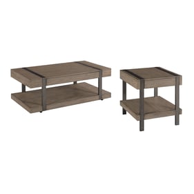 Hammary Sandler Colt Gray 3pc Rectangular Coffee Table Set