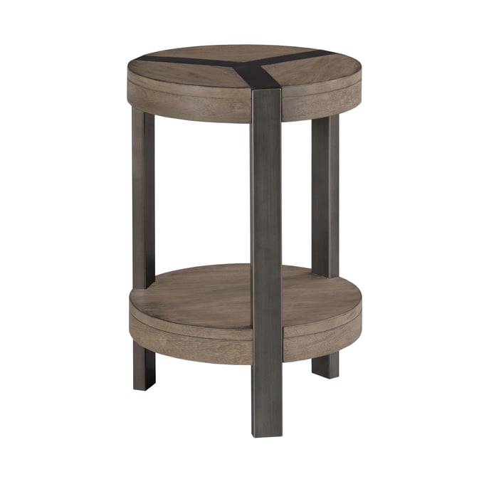 Hammary Sandler Colt Gray Round Accent Table HAM-180-918