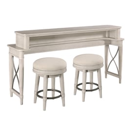 Hammary Domaine Taupe Patina Counter Console with 2 Stools