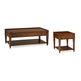 Hammary Sunset Valley Mahogany Mocha Rectangular 3pc Coffee Table Set