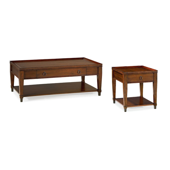 Hammary Sunset Valley Mahogany Mocha Rectangular 3pc Coffee Table Set HAM-197-91-OCT-S1