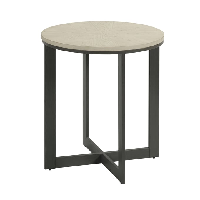 Hammary White Round End Table HAM-201-918