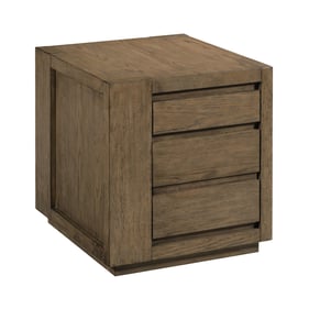 Hammary Medium Stain Oak Three Drawer End Table