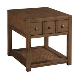 Hammary Foster Medium Stain Rectangular Drawer End Table