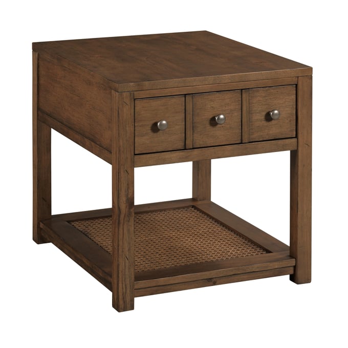 Hammary Foster Medium Stain Rectangular Drawer End Table HAM-207-915