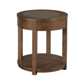 Hammary Foster Medium Stain Round End Table