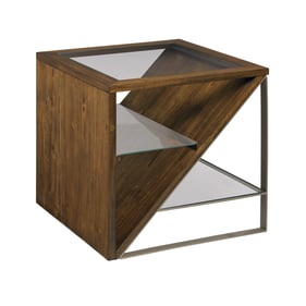 Hammary Dark Stain Cognac End Table