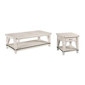 Hammary Richter White Rectangular 3pc Coffee Table Set