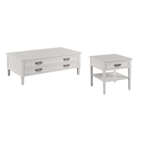 Hammary Structures White 3pc Coffee Table Set