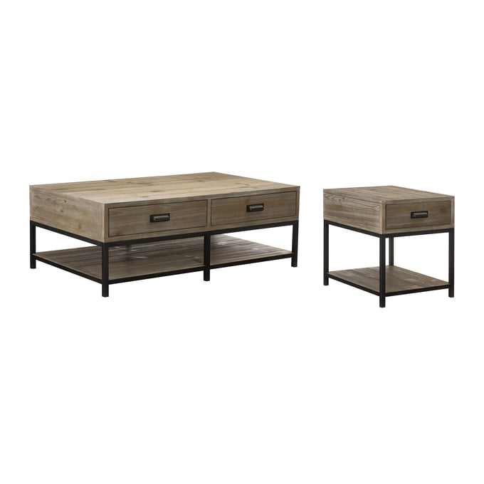 Hammary Parsons Gray Rectangular 3pc Coffee Table Set HAM-444-91-OCT-S1