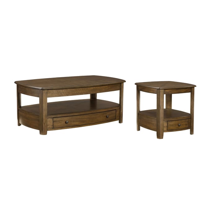 Hammary Primo Medium Stain 3pc Coffee Table Set HAM-446-91-OCT-S1