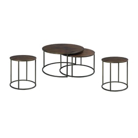 Hammary Sanford Copper 3pc Coffee Table Set