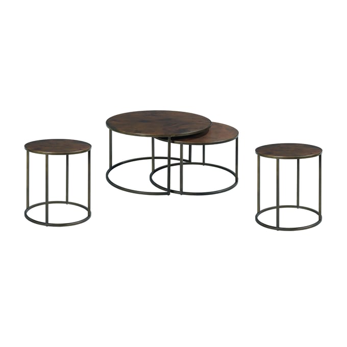 Hammary Sanford Copper 3pc Coffee Table Set HAM-553-91-OCT-S1