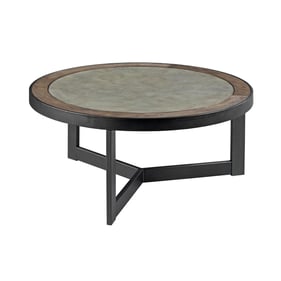 Hammary Graystone Hamilton Rustic Dark Oak Round Cocktail Table