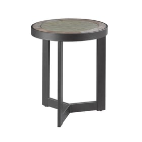 Hammary Graystone Hamilton Rustic Dark Oak Round End Table