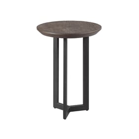 Hammary Graystone Hamilton Rustic Dark Oak Round Chairside Table