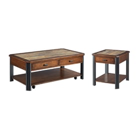 Hammary Slaton Hamilton Warm Mocha 3pc Coffee Table Set