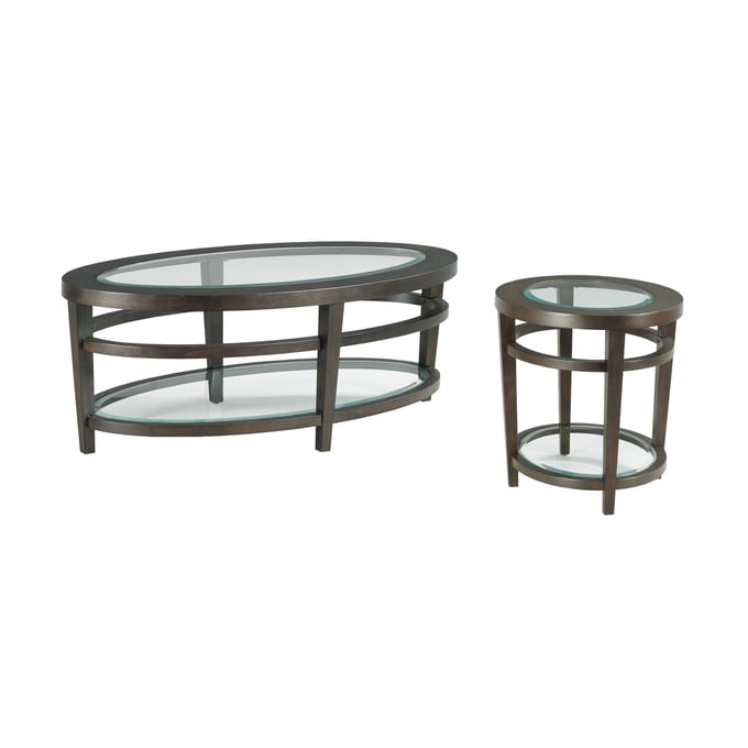 Hammary Urbana Dark Oak 3pc Oval Coffee Table Set HAM-880-91-OCT-S2