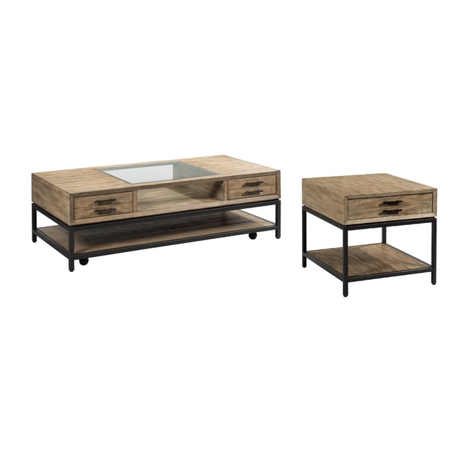 Hammary Jefferson Natural Beige 3pc Coffee Table Set HAM-976-91-OCT-S1