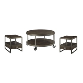 Hammary Baja II Cocoa 3pc Round Coffee Table Set