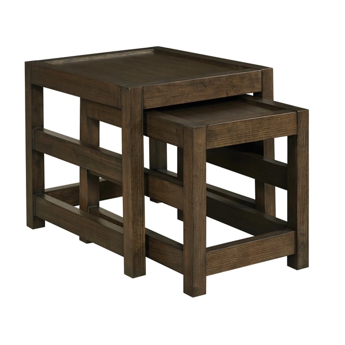 Hammary Nyles Medium Stain Rectangular Nesting End Table HAM-209-915