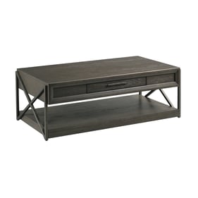 Hammary Simon Dark Satin Rectangular Drawer Coffee Table