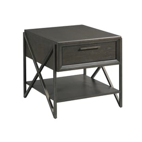 Hammary Simon Dark Satin Rectangular Drawer End Table